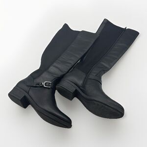 Pure Sole Women's Black Knee High Riding Boots Tacoma Side Buckle Size 6.5M